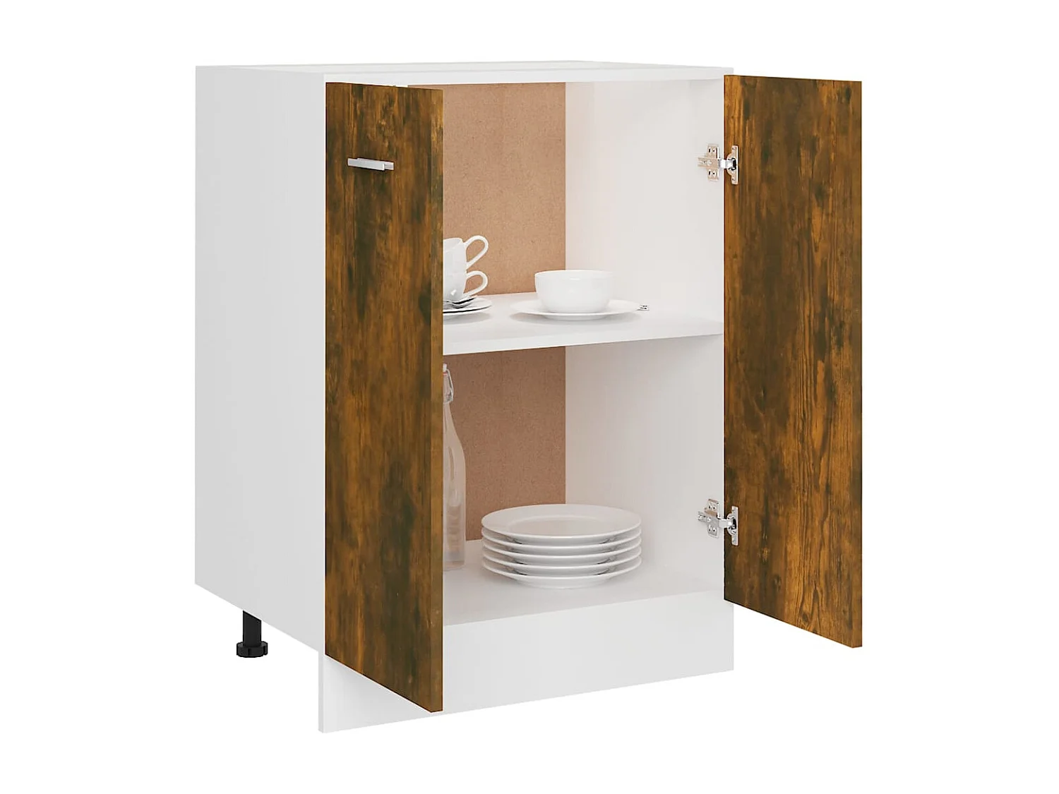 Armoire de plancher Chêne fumé 60x46x81,5 cm