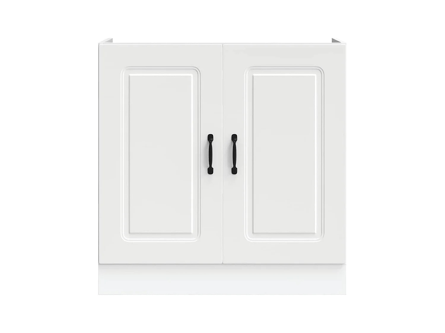 Meuble bas pour évier blanc 80x46x81,5cm bois ingénierie