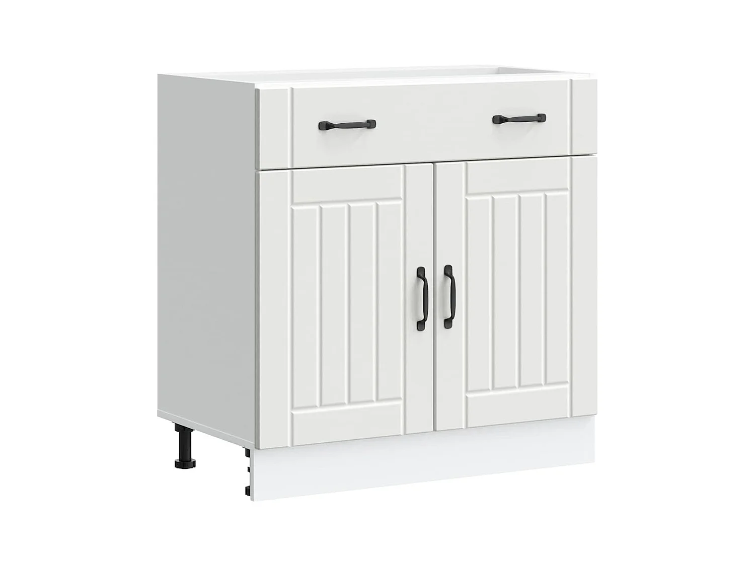 Armoire de cuisine blanc bois d'ingénierie