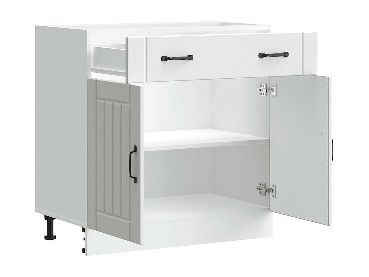 Mobile da cucina in legno ingegnerizzato bianco Lucca