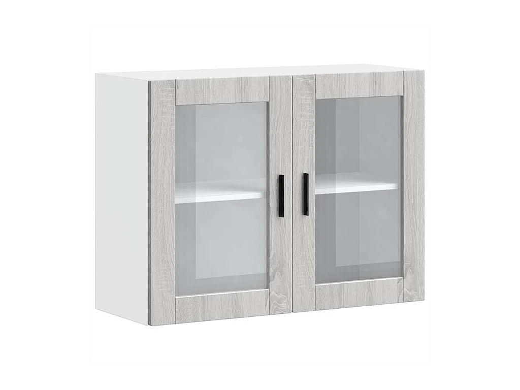 Mobiletto da cucina Sonoma Gray con anta in vetro