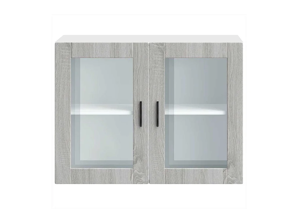 Mobiletto da cucina Sonoma Gray con anta in vetro