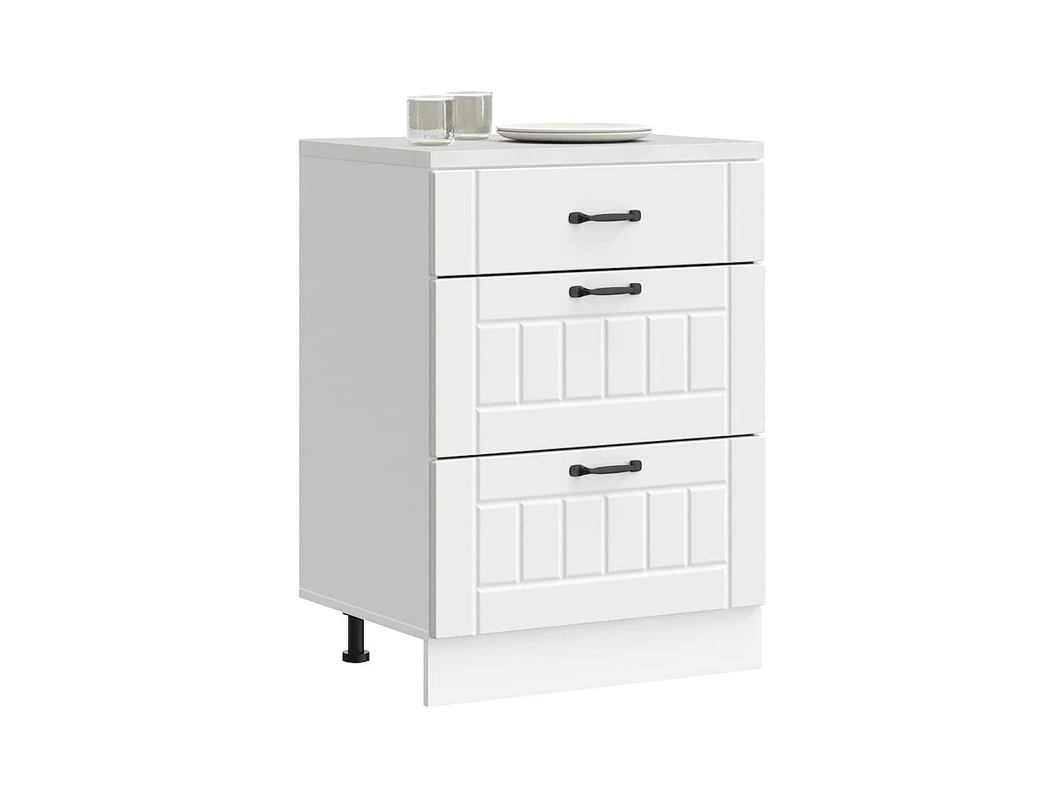 Armoire de cuisine blanc bois d'ingénierie