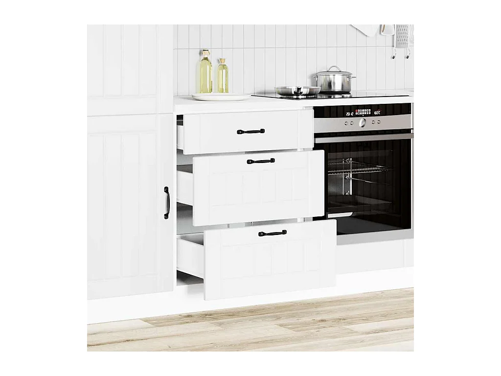 Armoire de cuisine blanc bois d'ingénierie