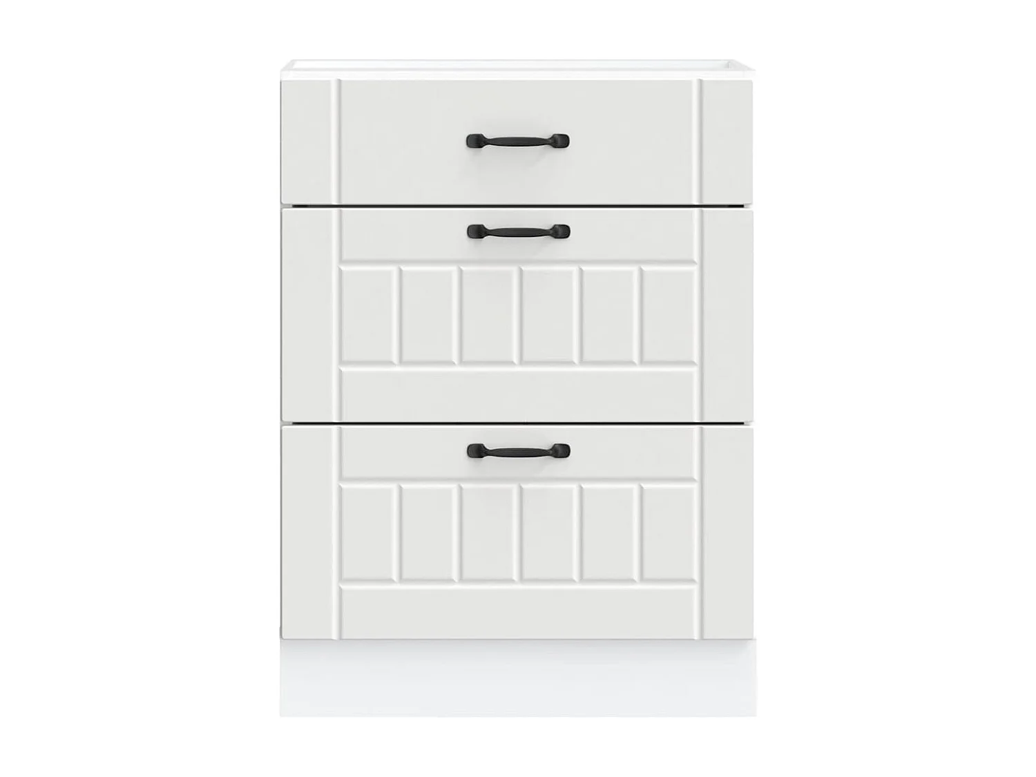 witte keukenkast van bewerkt hout