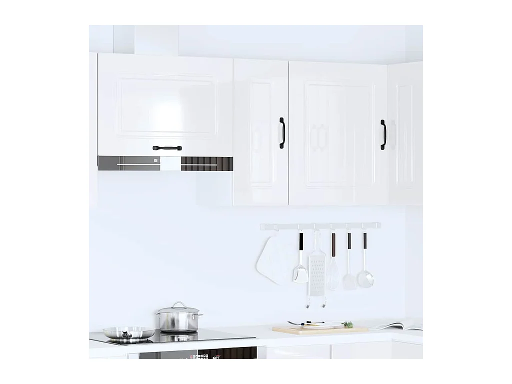 Pensile da cucina in legno ingegnerizzato bianco lucido