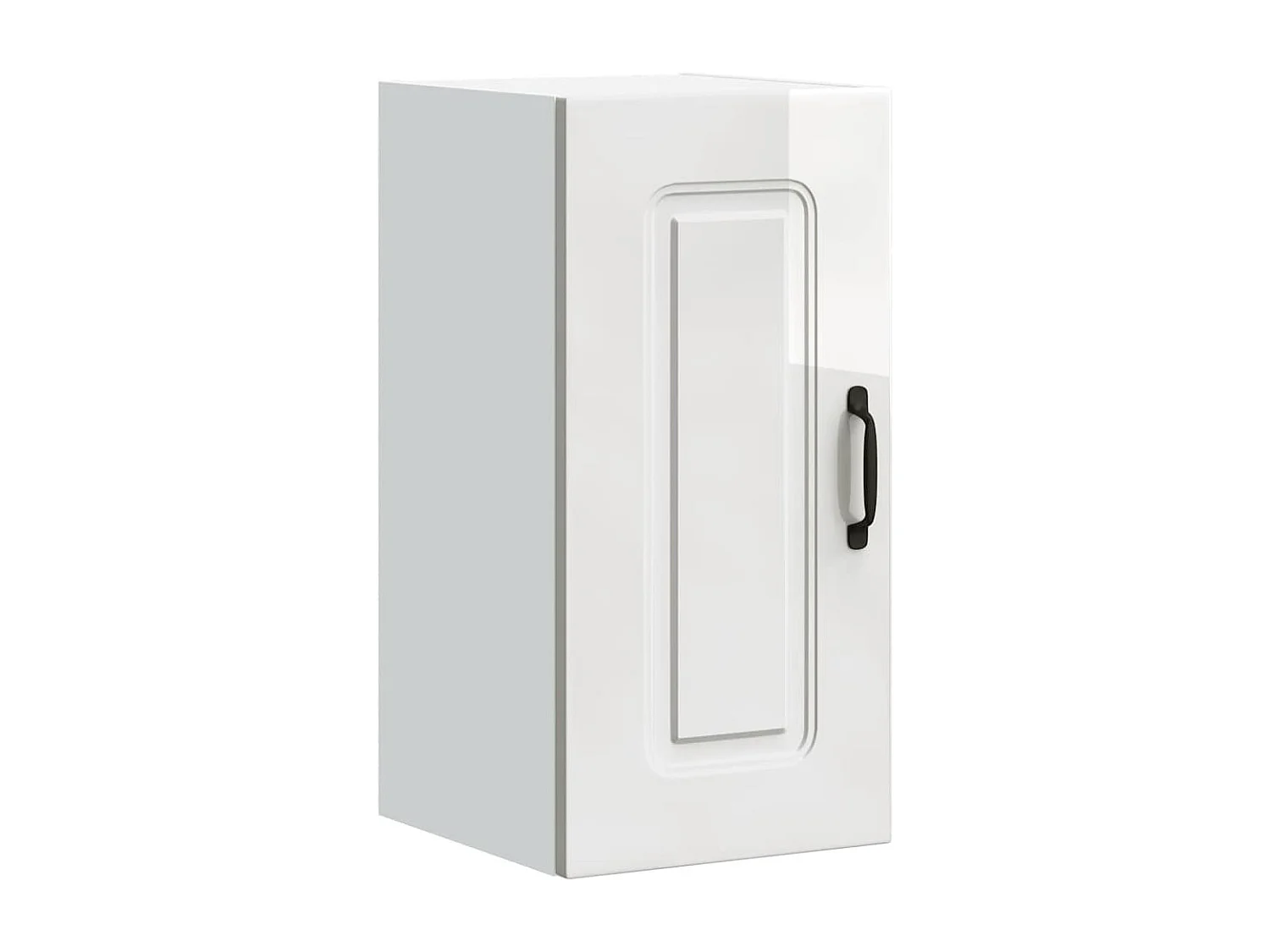 Armoire murale de cuisine blanc brillant bois ingénierie