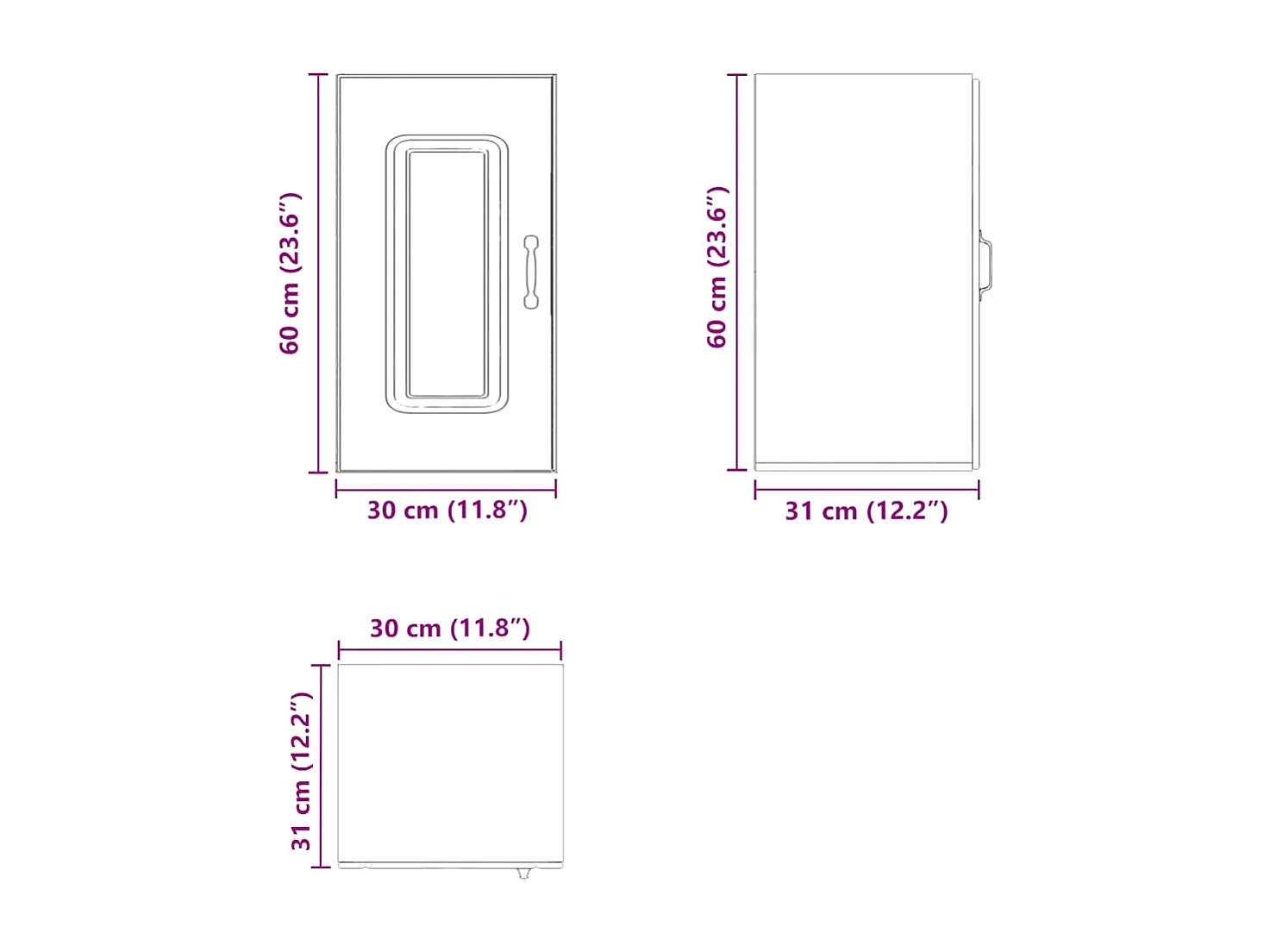 Armoire murale de cuisine blanc bois d'ingénierie