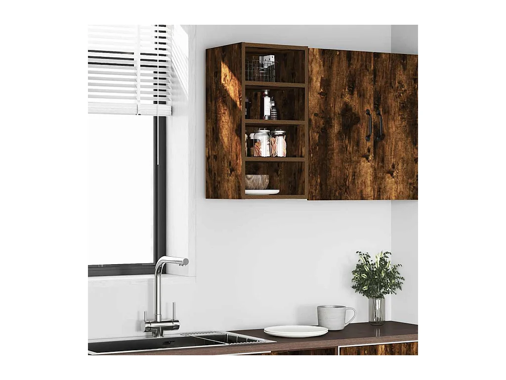 Mobile pensile in rovere fumé 30x29,5x60 cm