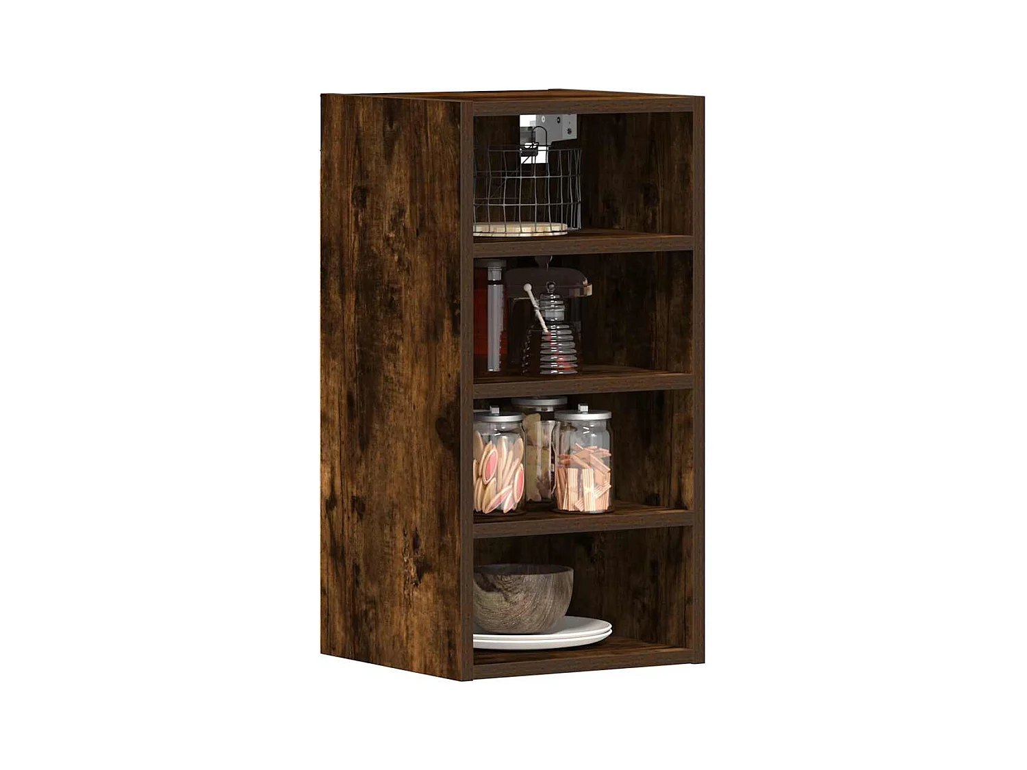 gerookte eikenhouten hangkast 30x29,5x60 cm