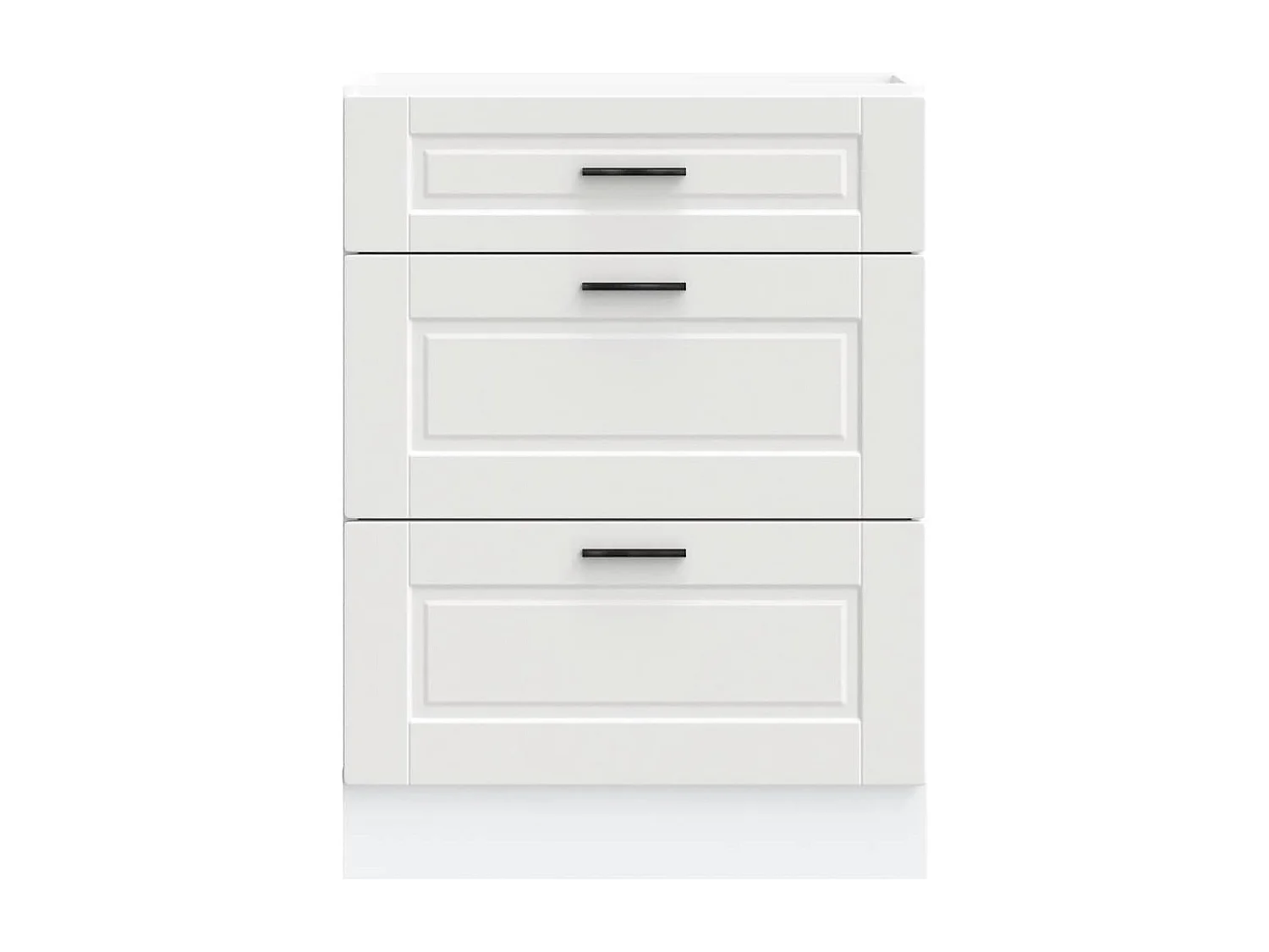 witte keukenkast van bewerkt hout