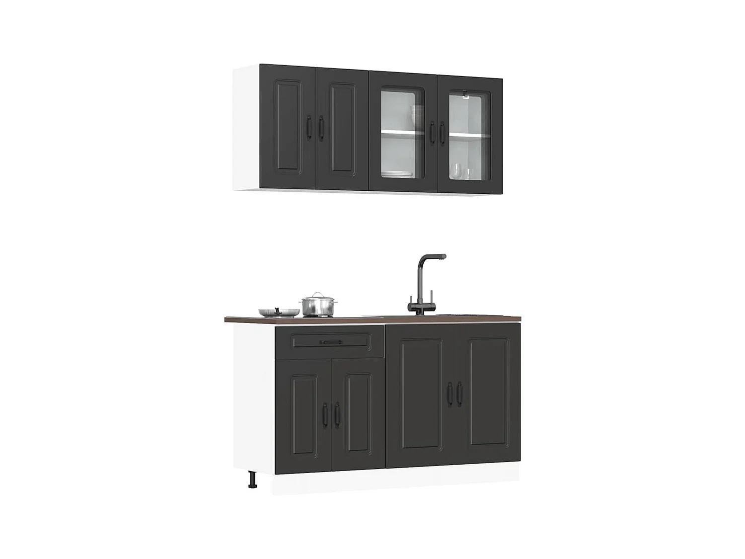 Ensemble d'armoires de cuisine 4 pcs bois d'ingénierie