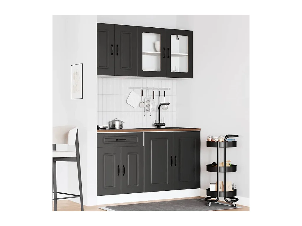 Ensemble d'armoires de cuisine 4 pcs bois d'ingénierie