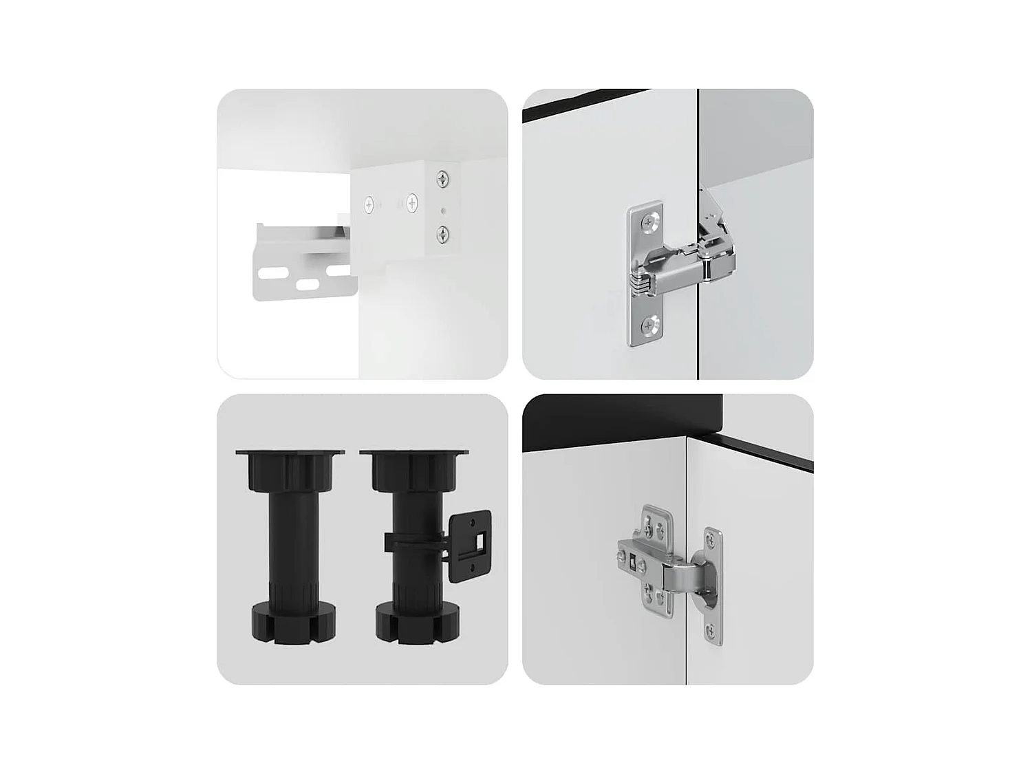 Ensemble d'armoires de cuisine 4 pcs bois d'ingénierie