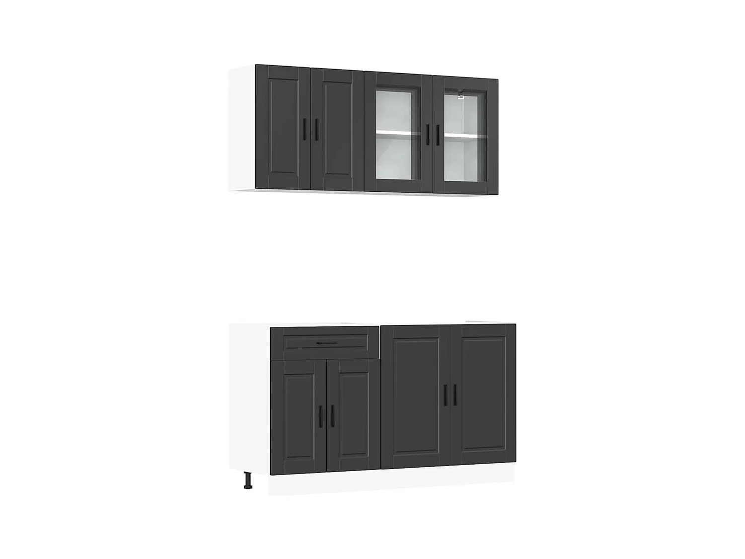 Set di mobili da cucina in legno ingegnerizzato da 4 pezzi