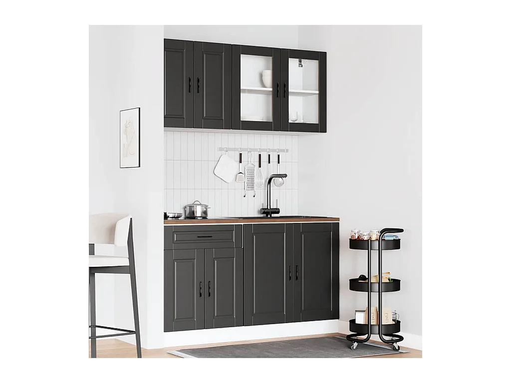 Set di mobili da cucina in legno ingegnerizzato da 4 pezzi