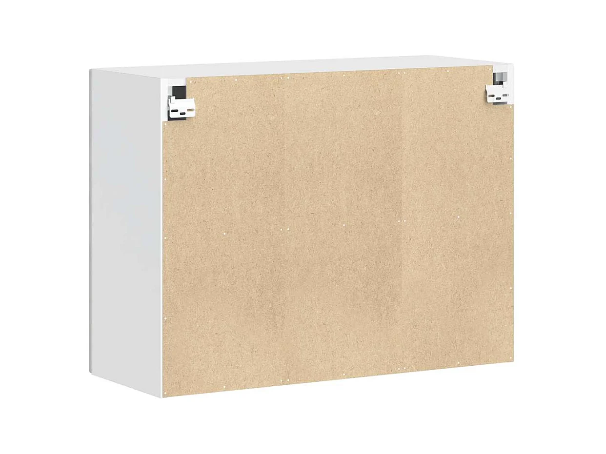 Armoire murale de cuisine gris béton bois d'ingénierie