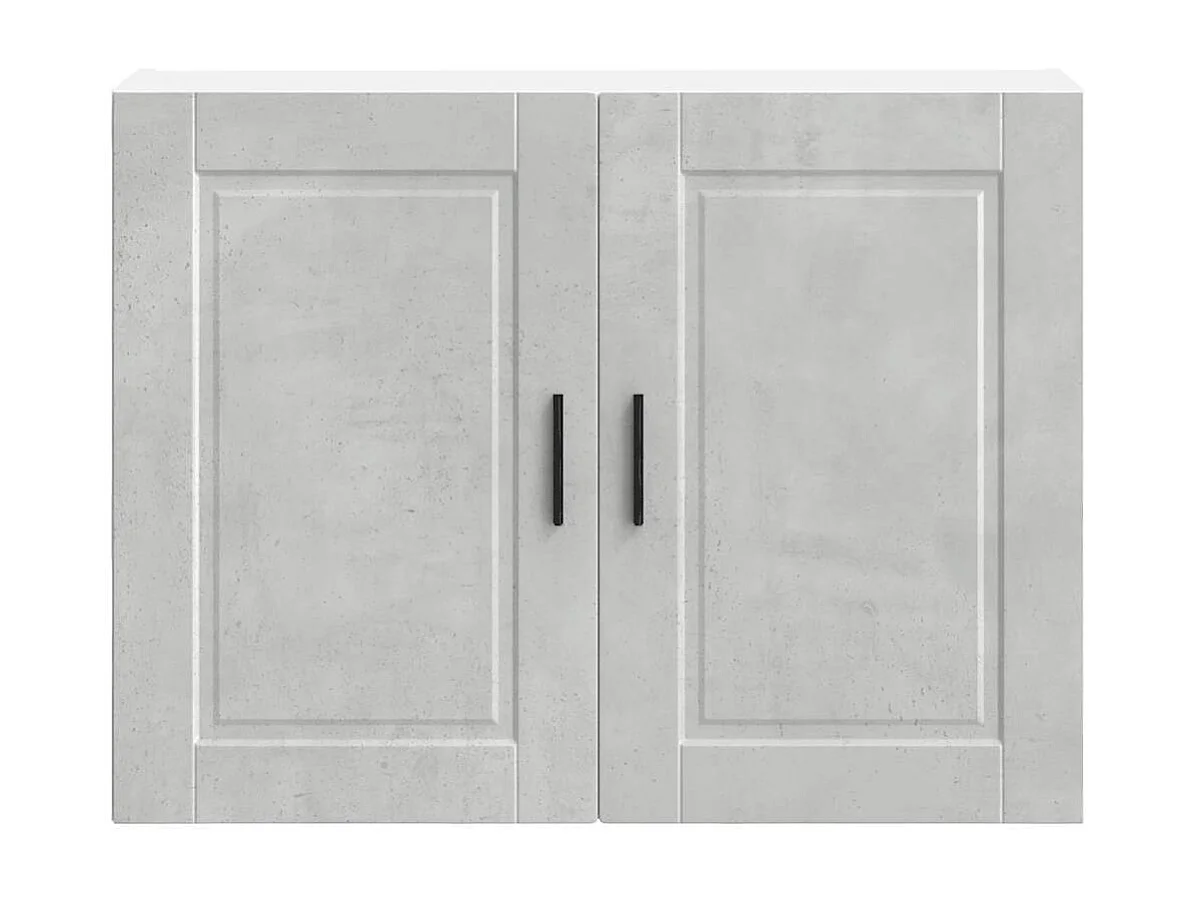 Armoire murale de cuisine gris béton bois d'ingénierie