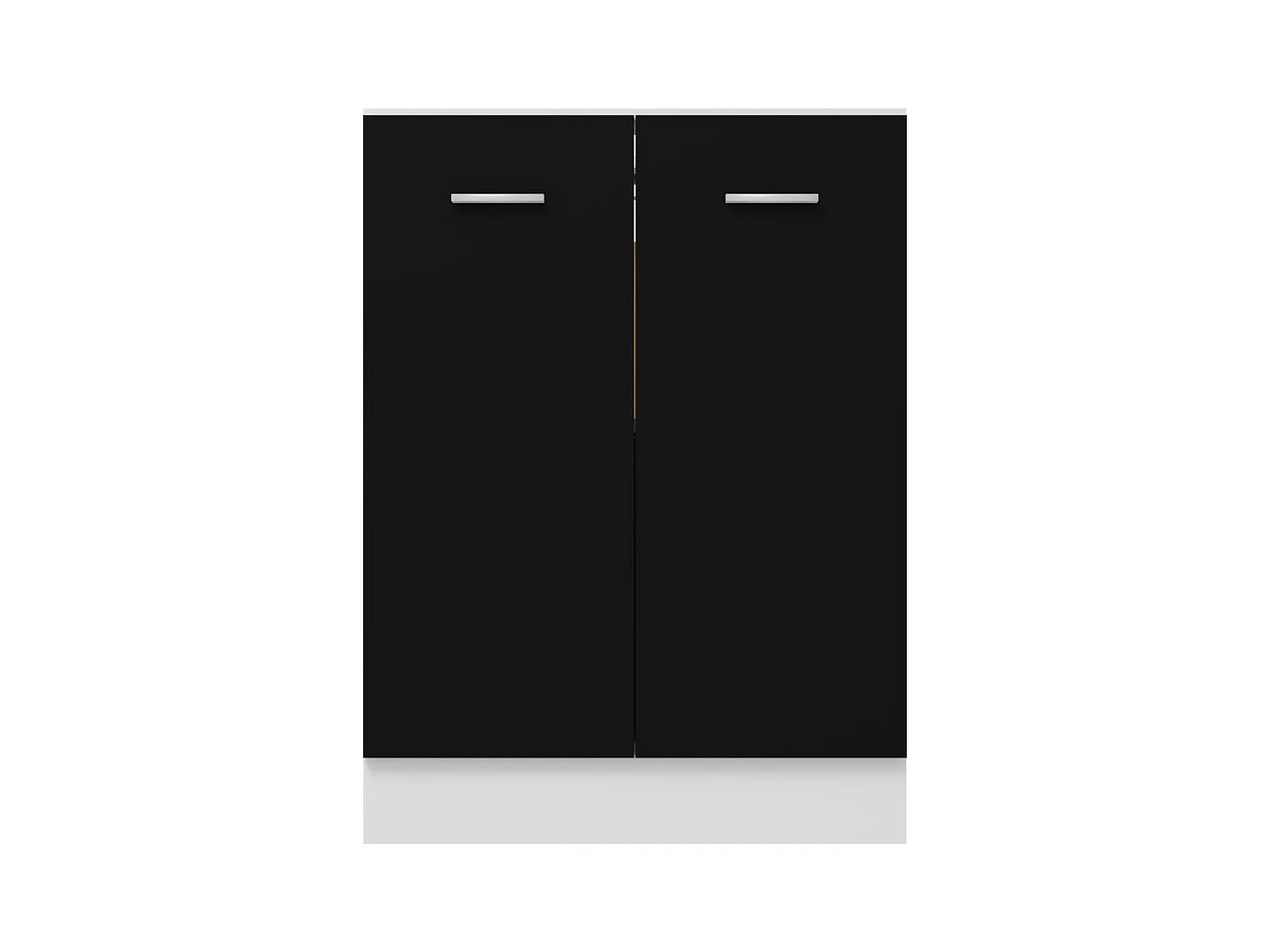 Mobiletto da pavimento in legno ingegnerizzato nero