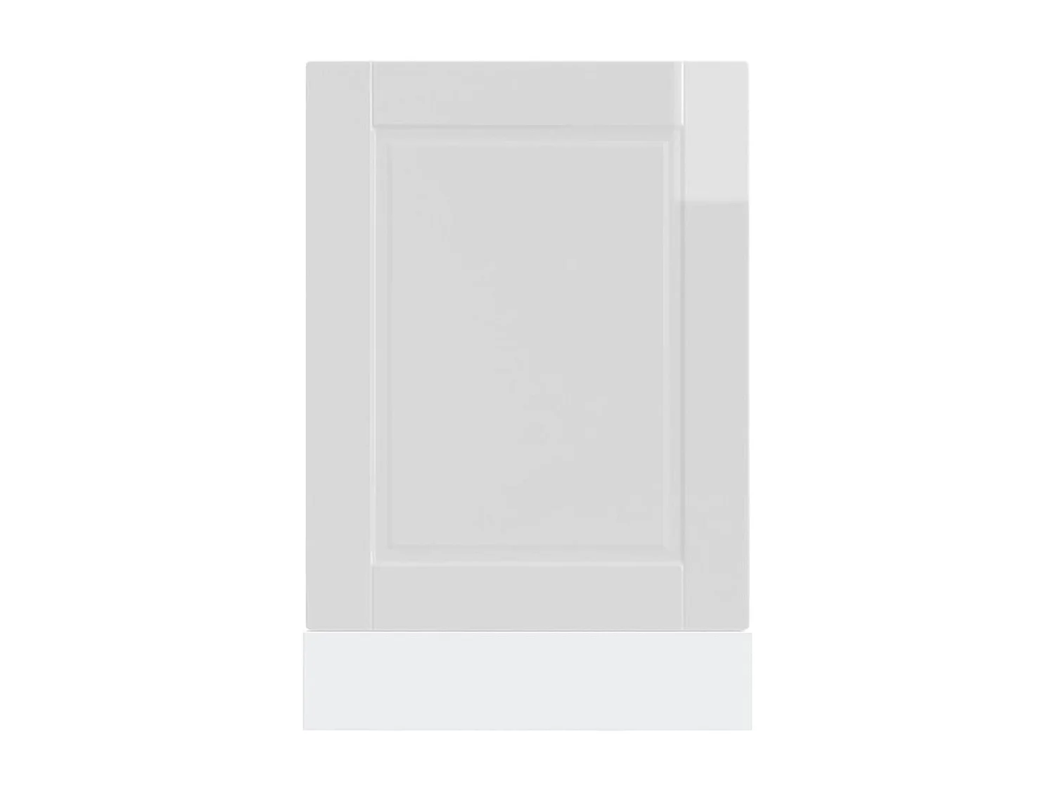 Pannello lavastoviglie bianco lucido 45x1,5x67 cm