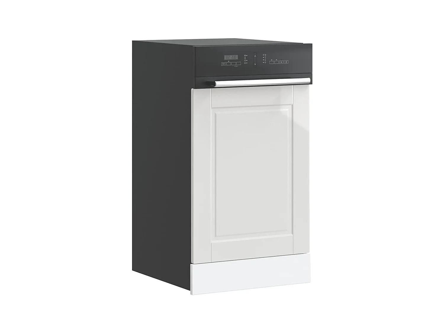 Panneau de lave-vaisselle blanc brillant 45x1,5x67 cm