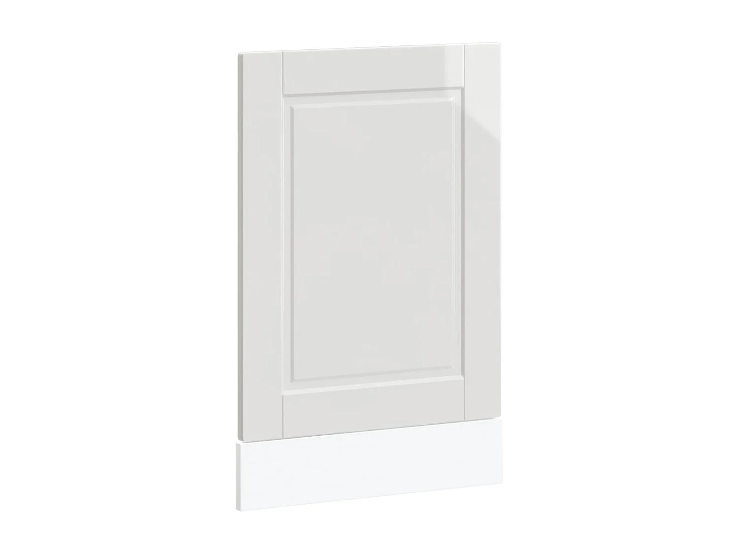 Panneau de lave-vaisselle blanc brillant 45x1,5x67 cm