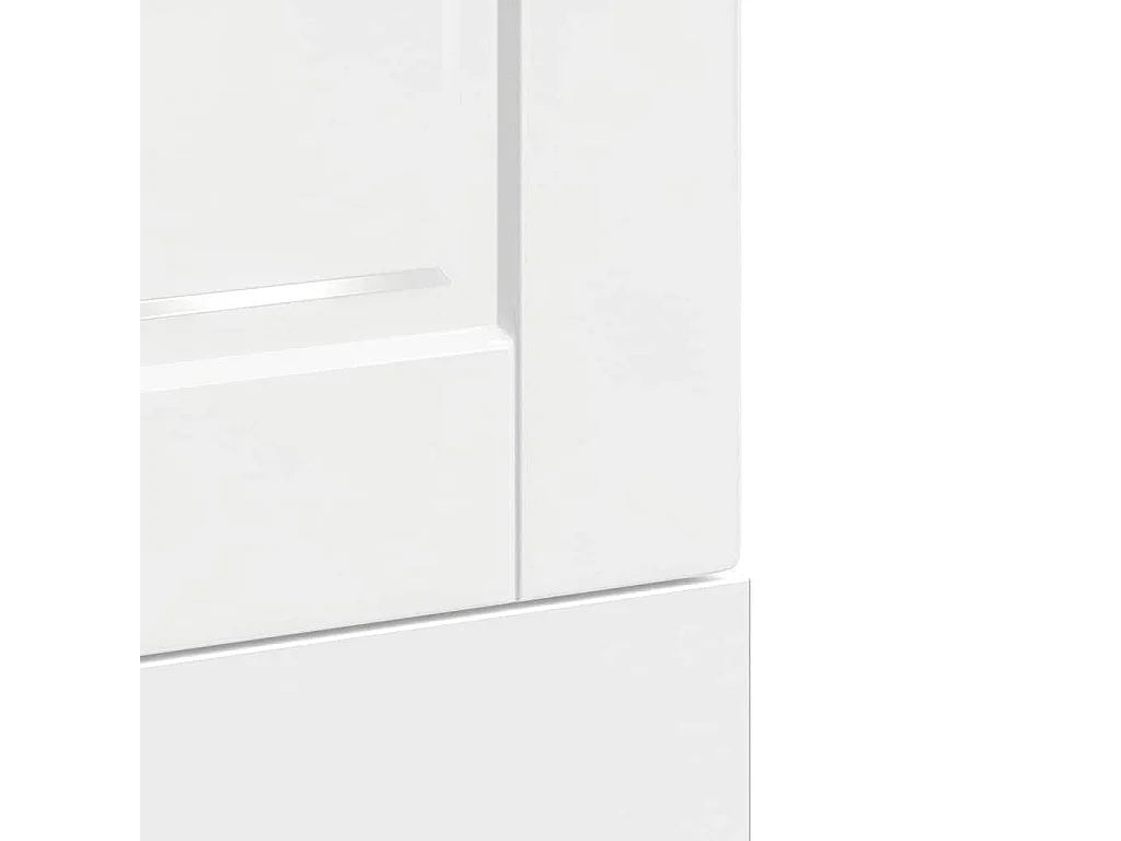 Panneau de lave-vaisselle blanc brillant 45x1,5x67 cm