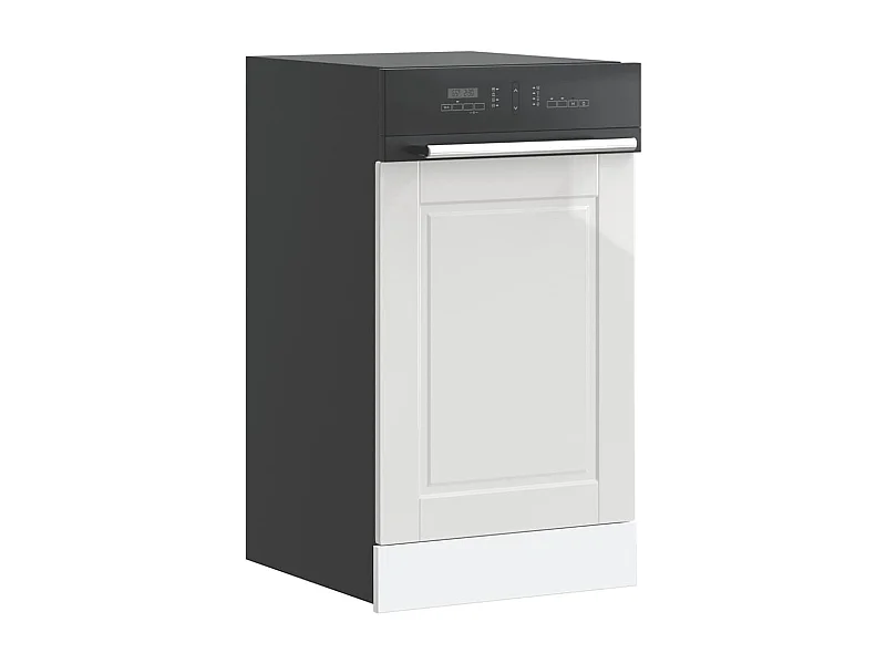 Panneau de lave-vaisselle blanc brillant 45x1,5x67 cm