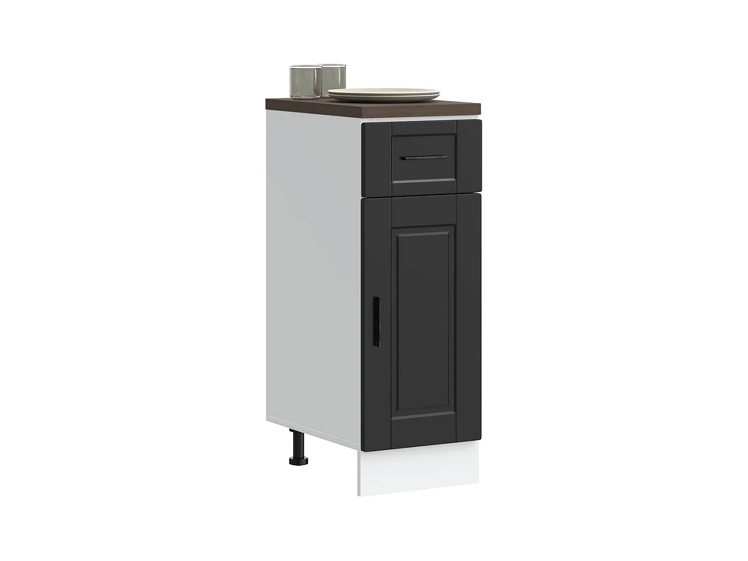Armoire de cuisine noir bois d'ingénierie
