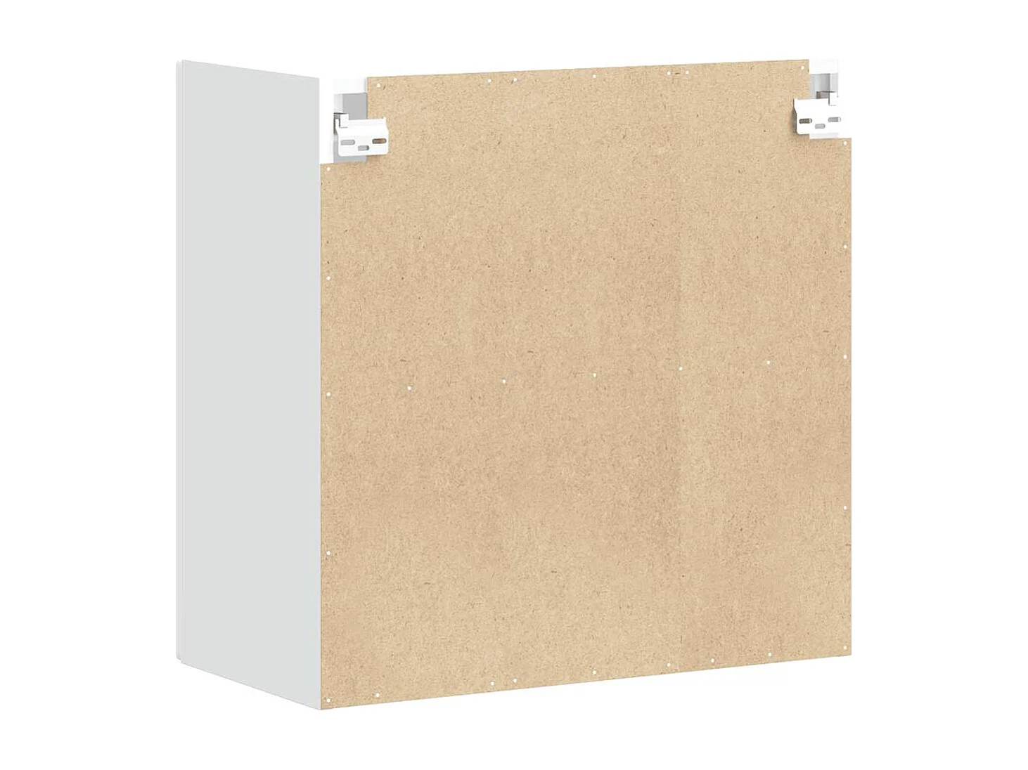 Armario de cocina de pared blanco con puerta de cristal