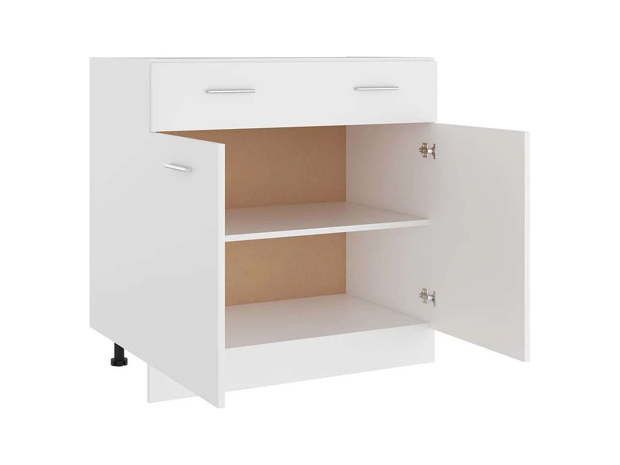 Armoire de plancher à tiroir Blanc 80x46x81,5cm