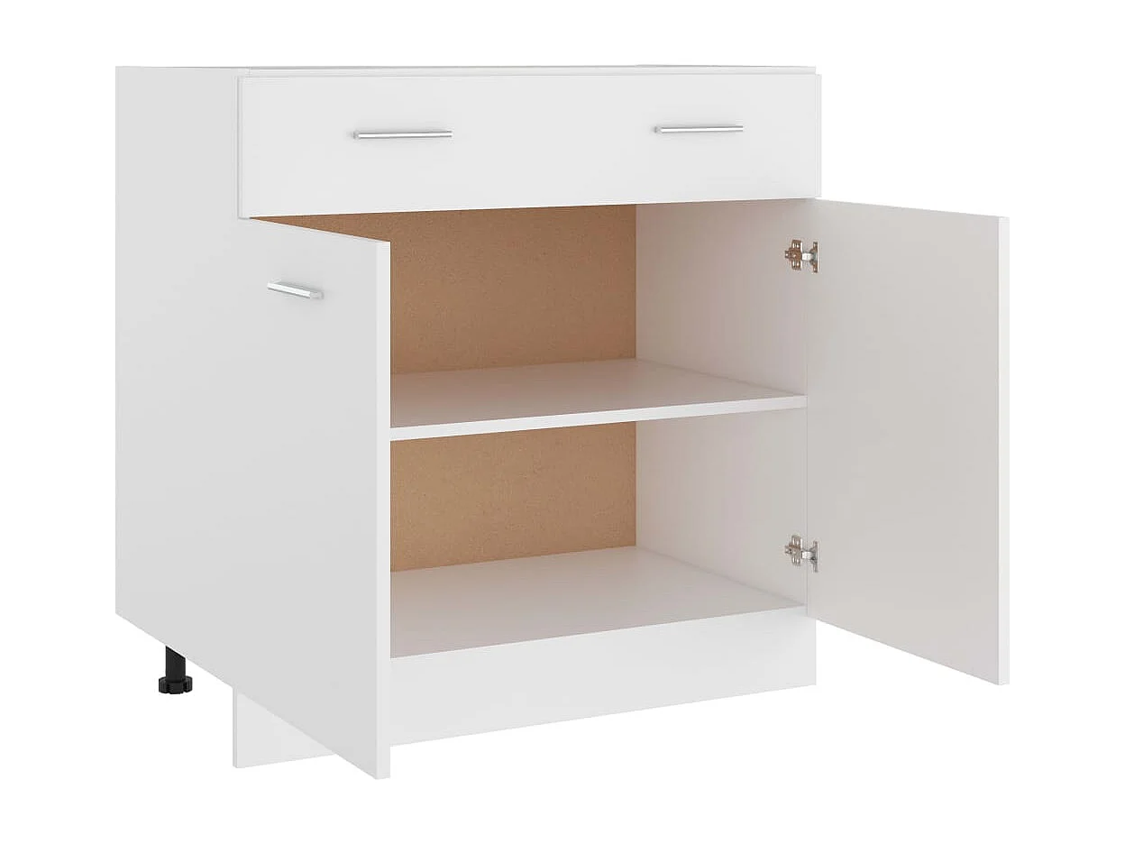 Mobiletto da terra con cassetti bianco 80x46x81,5cm