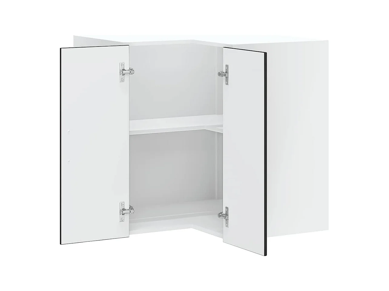 Mobiletto angolare da cucina in legno ingegnerizzato nero