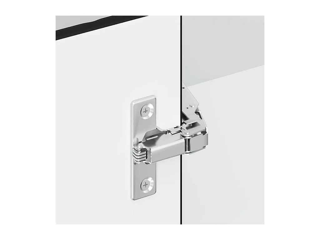 Mobiletto angolare da cucina in legno ingegnerizzato nero