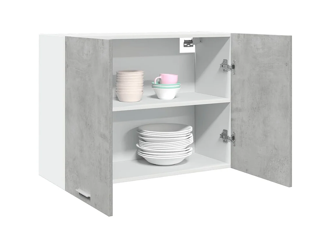 Armoire suspendue Gris béton 80x31x60 cm Aggloméré
