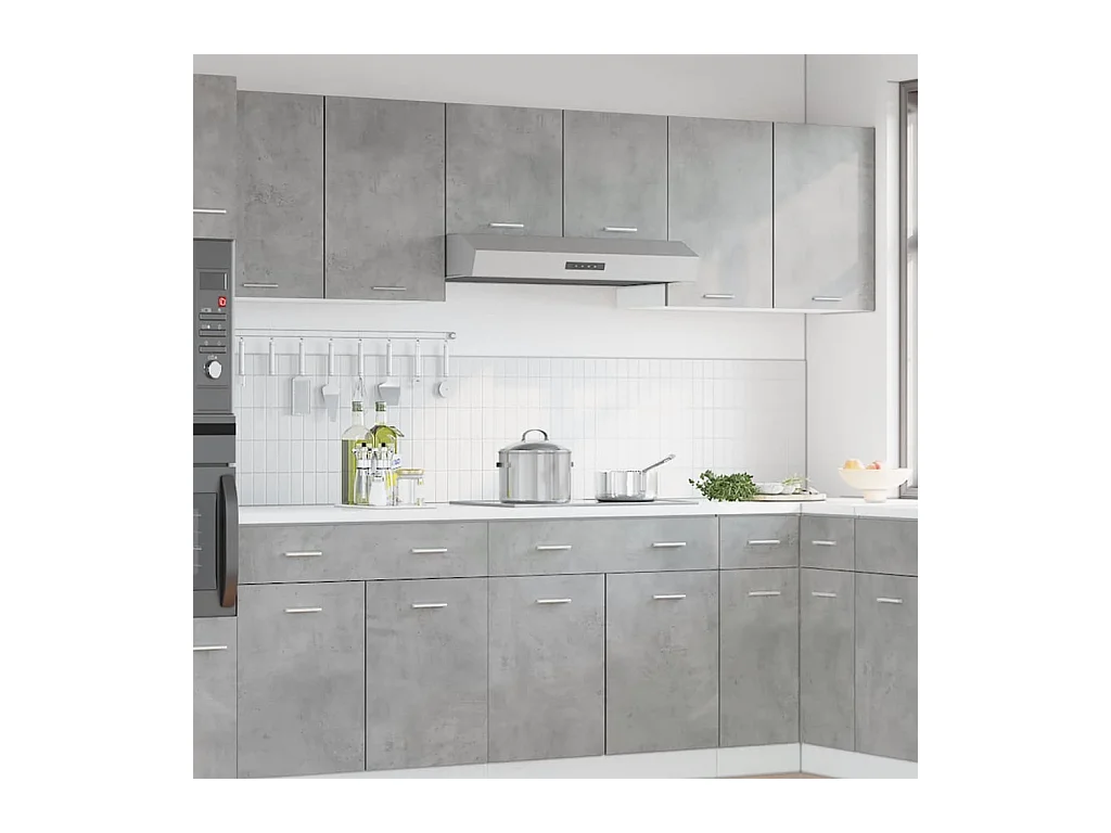 Armoire suspendue Gris béton 80x31x60 cm Aggloméré