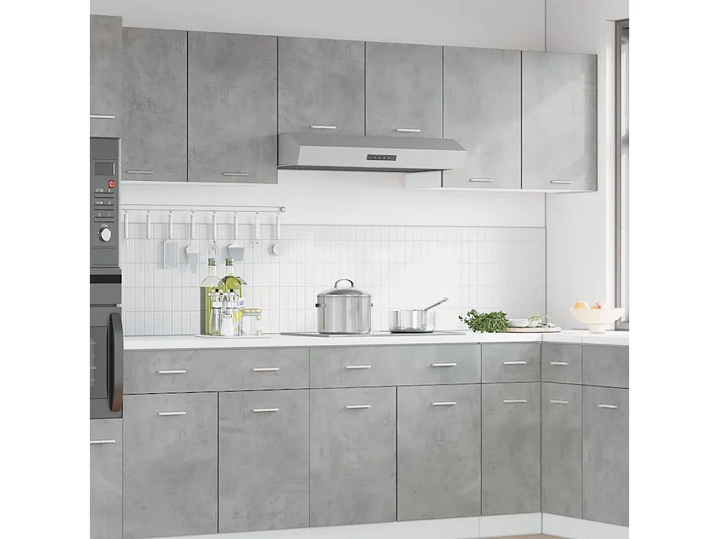 Armoire suspendue Gris béton 80x31x60 cm Aggloméré