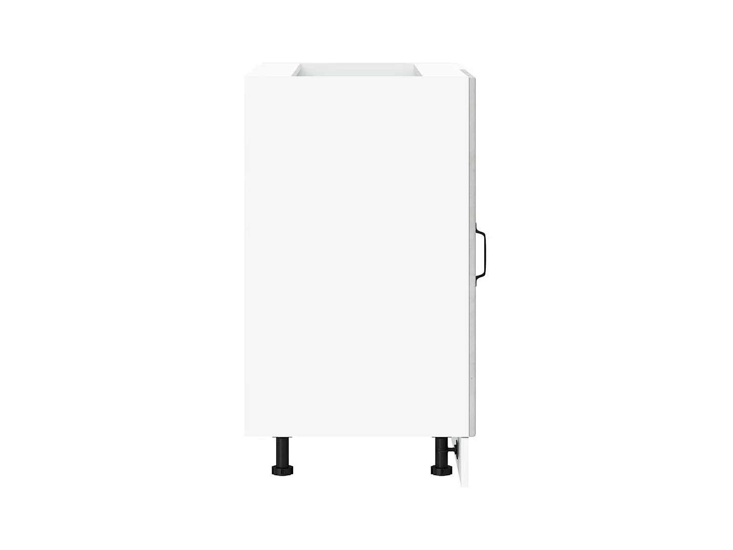 Armoire de cuisine gris béton bois d'ingénierie