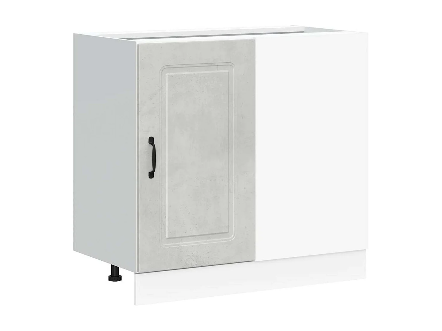 Armoire de cuisine gris béton bois d'ingénierie