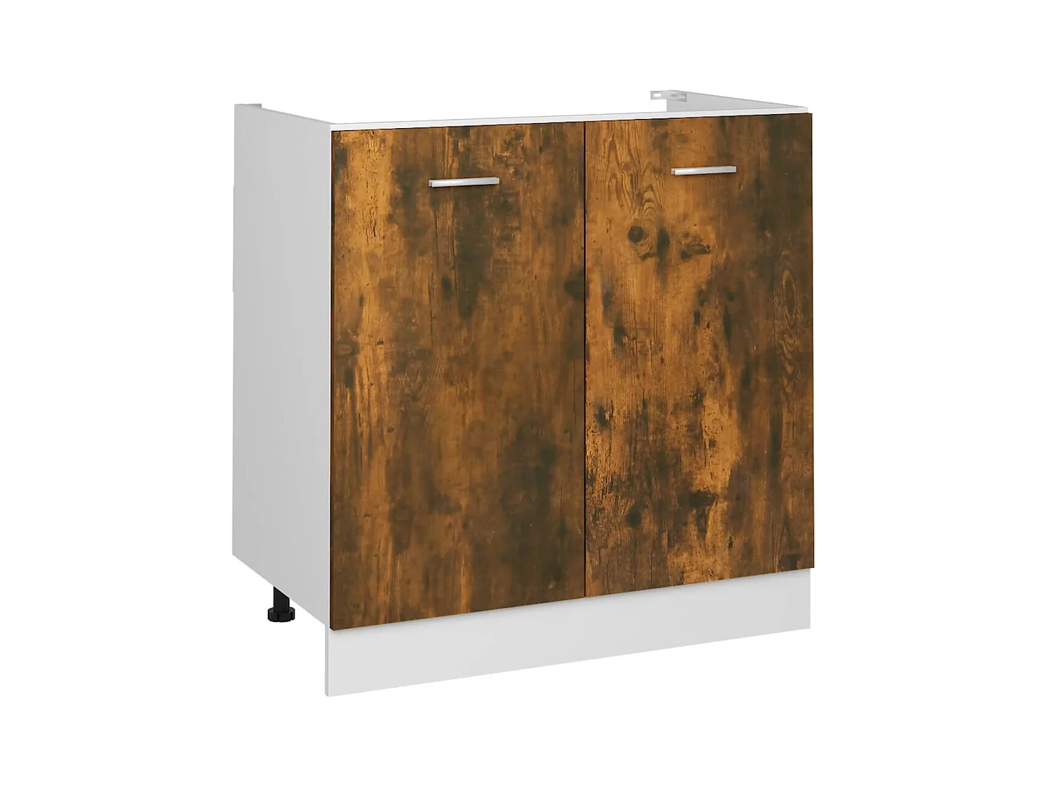 Armoire de plancher d'évier Chêne fumé 80x46x81,5 cm