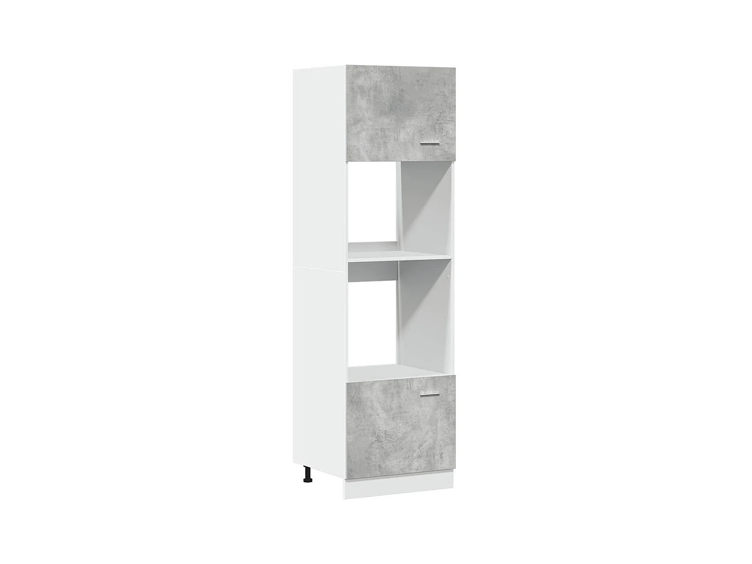 Armoire à micro-ondes Gris béton 60x57x207 cm Aggloméré
