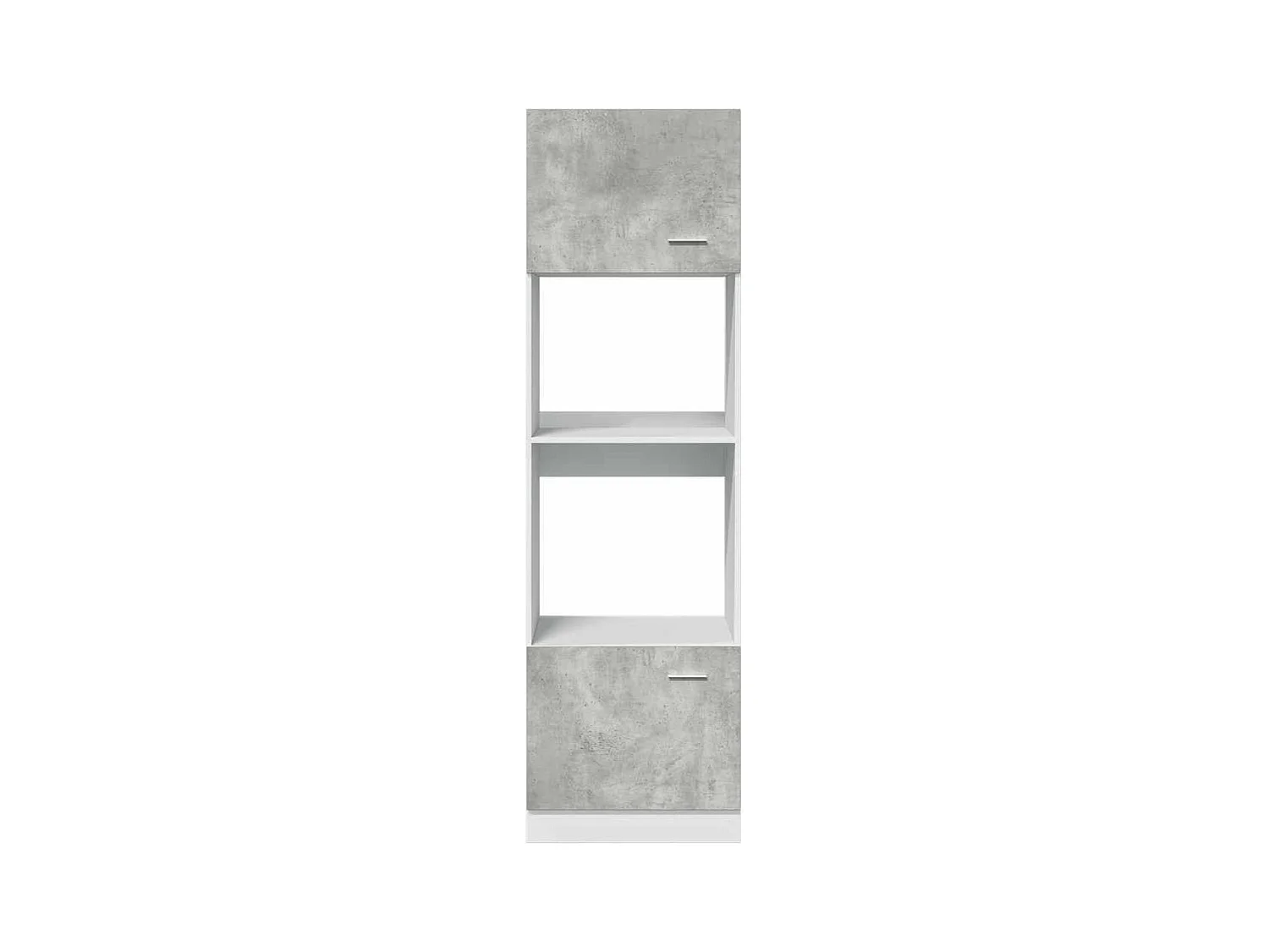 Armoire à micro-ondes Gris béton 60x57x207 cm Aggloméré