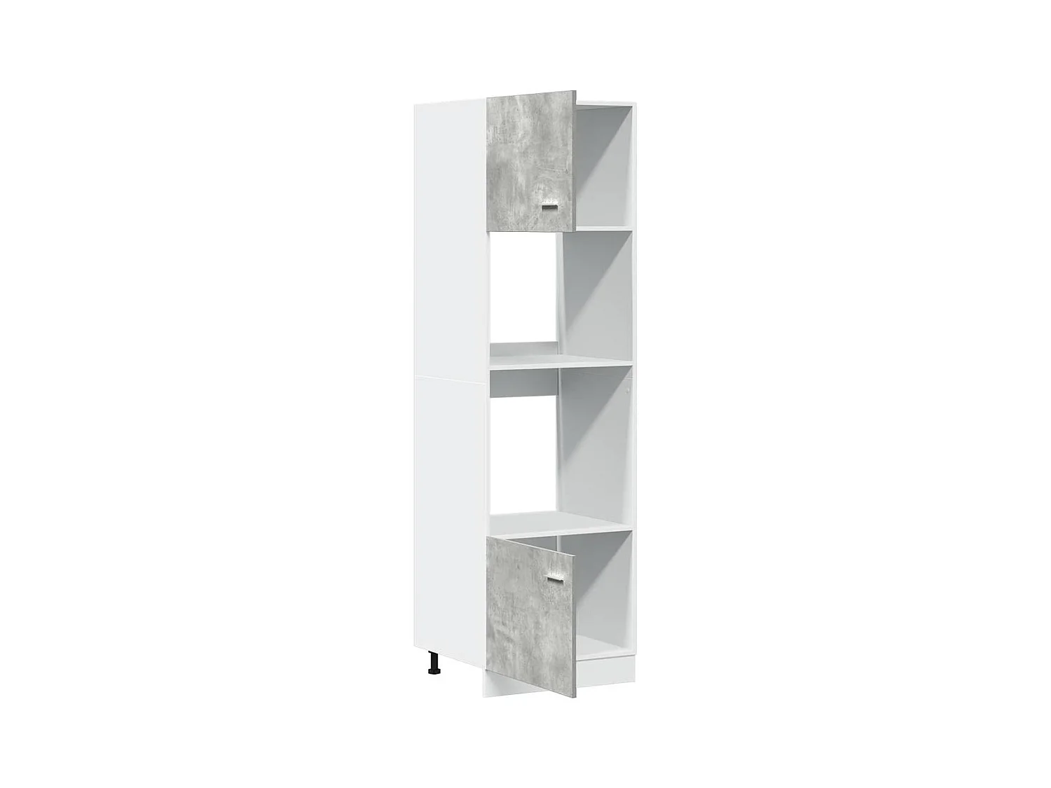 Armoire à micro-ondes Gris béton 60x57x207 cm Aggloméré