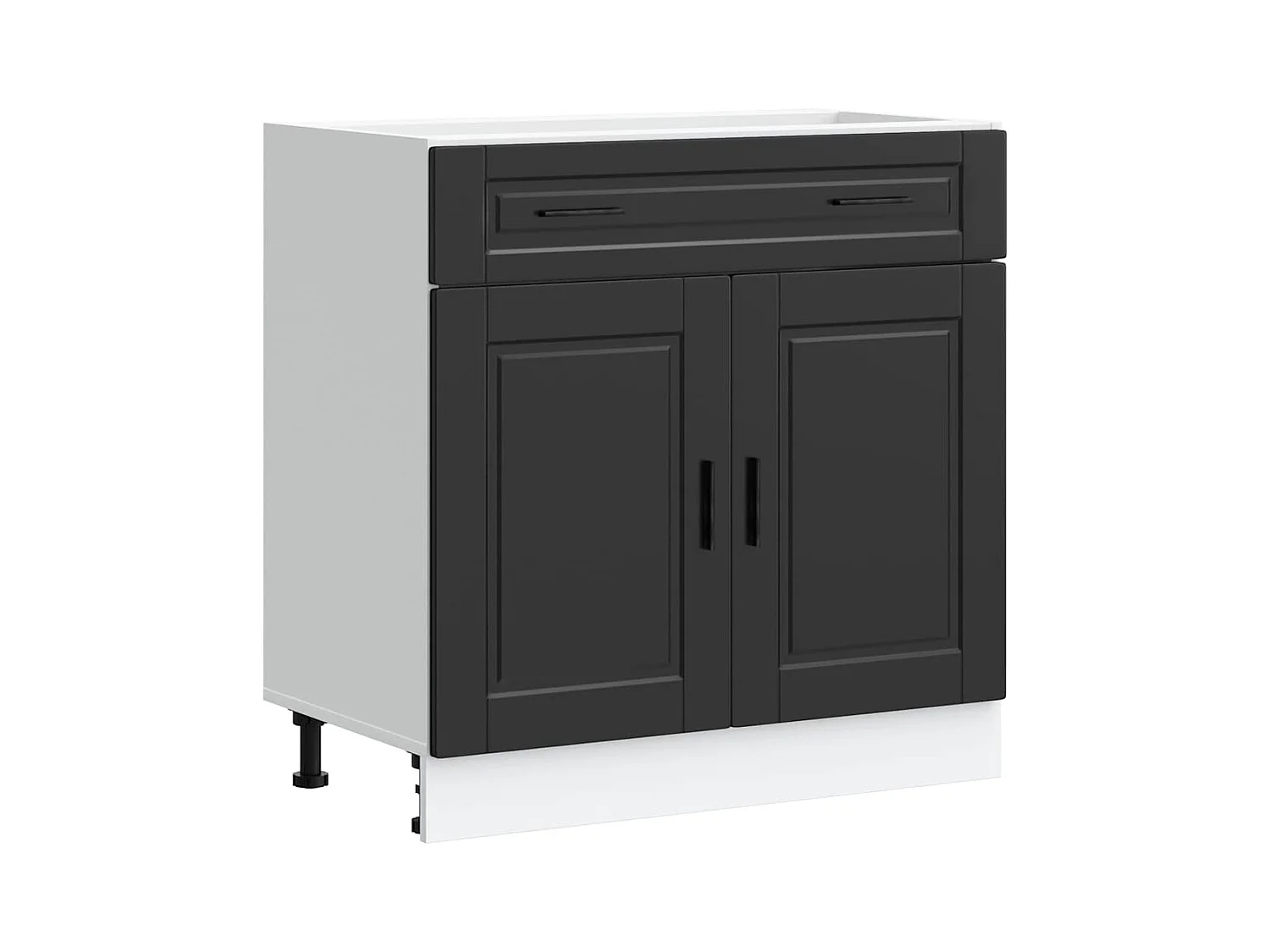 Armoire de cuisine noir bois d'ingénierie