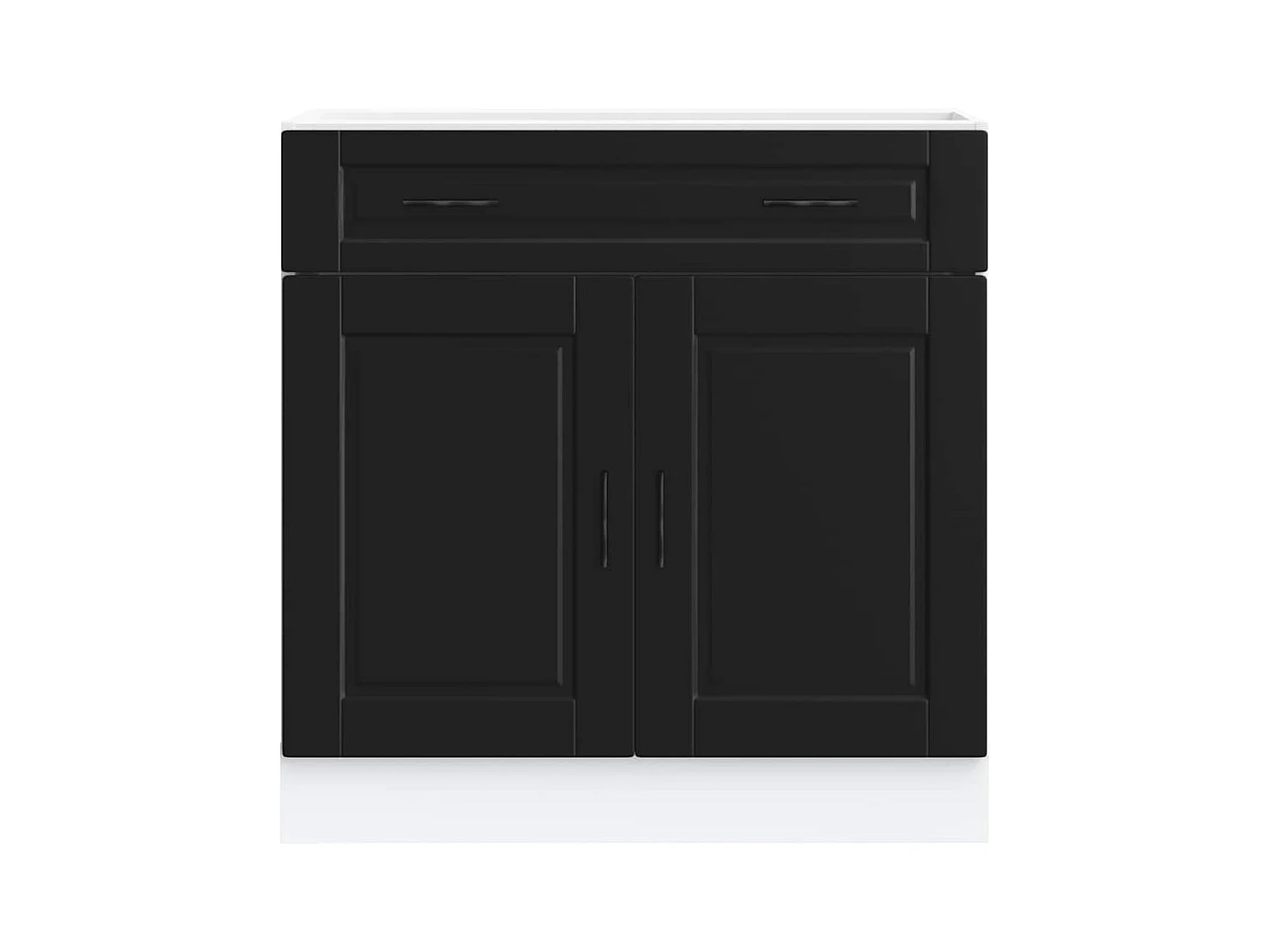 Armoire de cuisine noir bois d'ingénierie