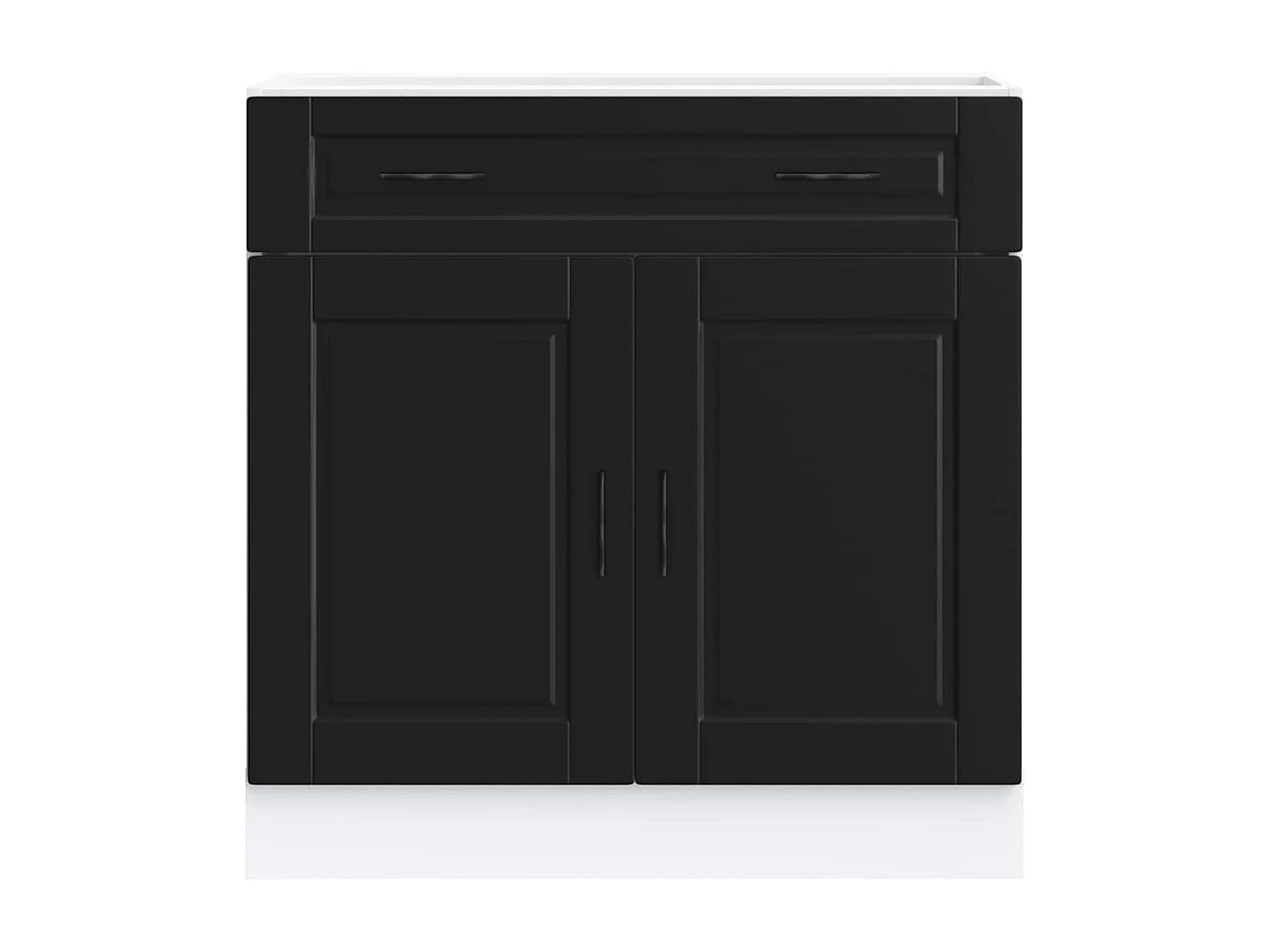 Armoire de cuisine noir bois d'ingénierie