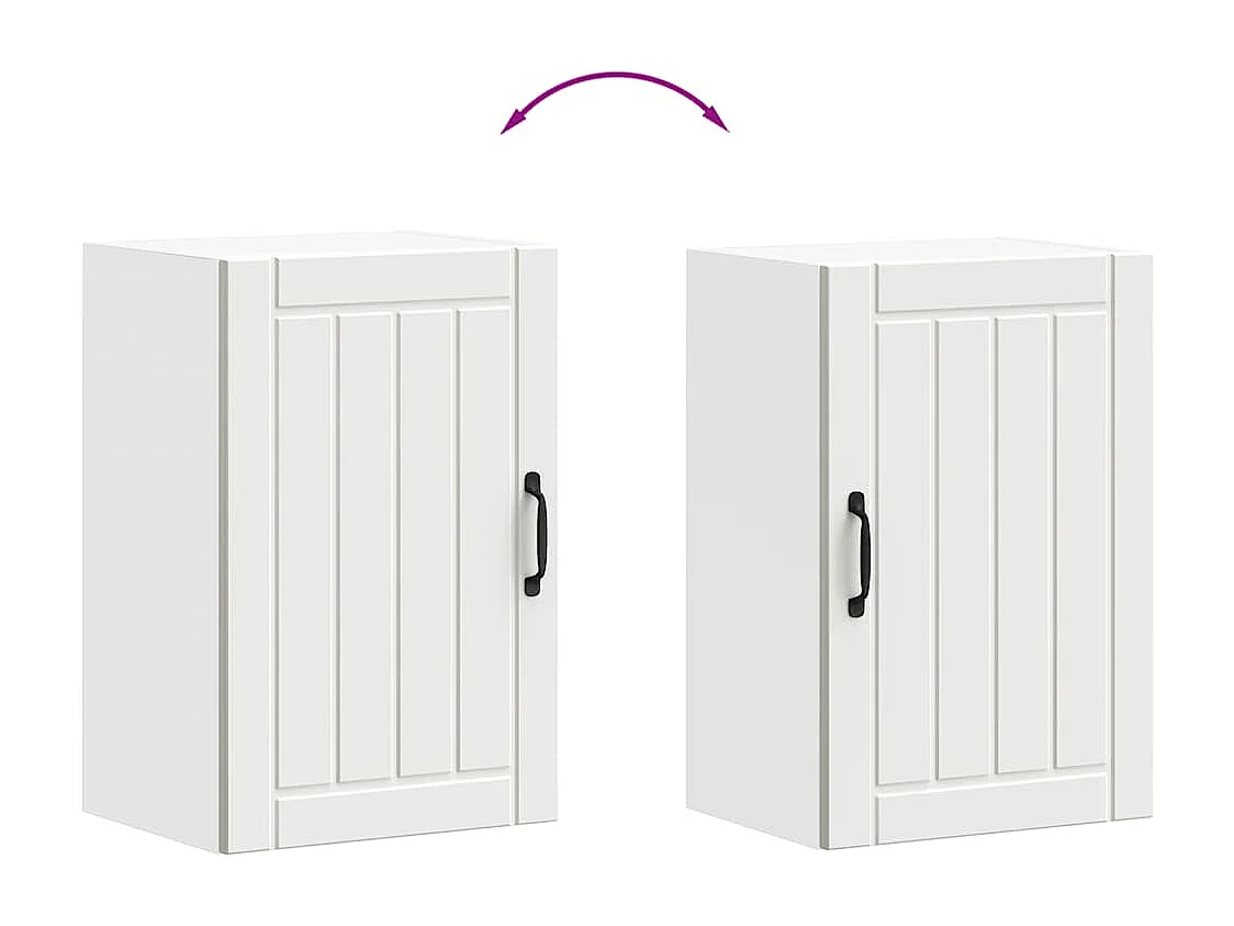 Mueble de pared de cocina de madera de ingeniería blanca Lucca