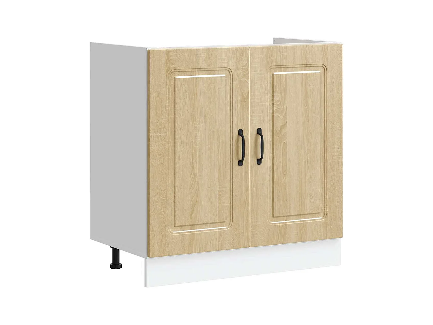 Mobile base per lavello in legno ingegnerizzato Sonoma Oak