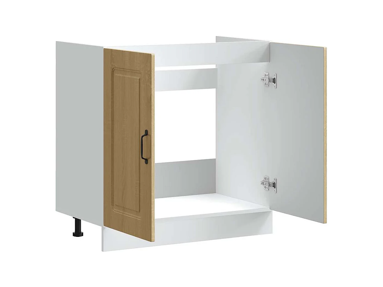 Mobile base per lavello in legno ingegnerizzato Sonoma Oak