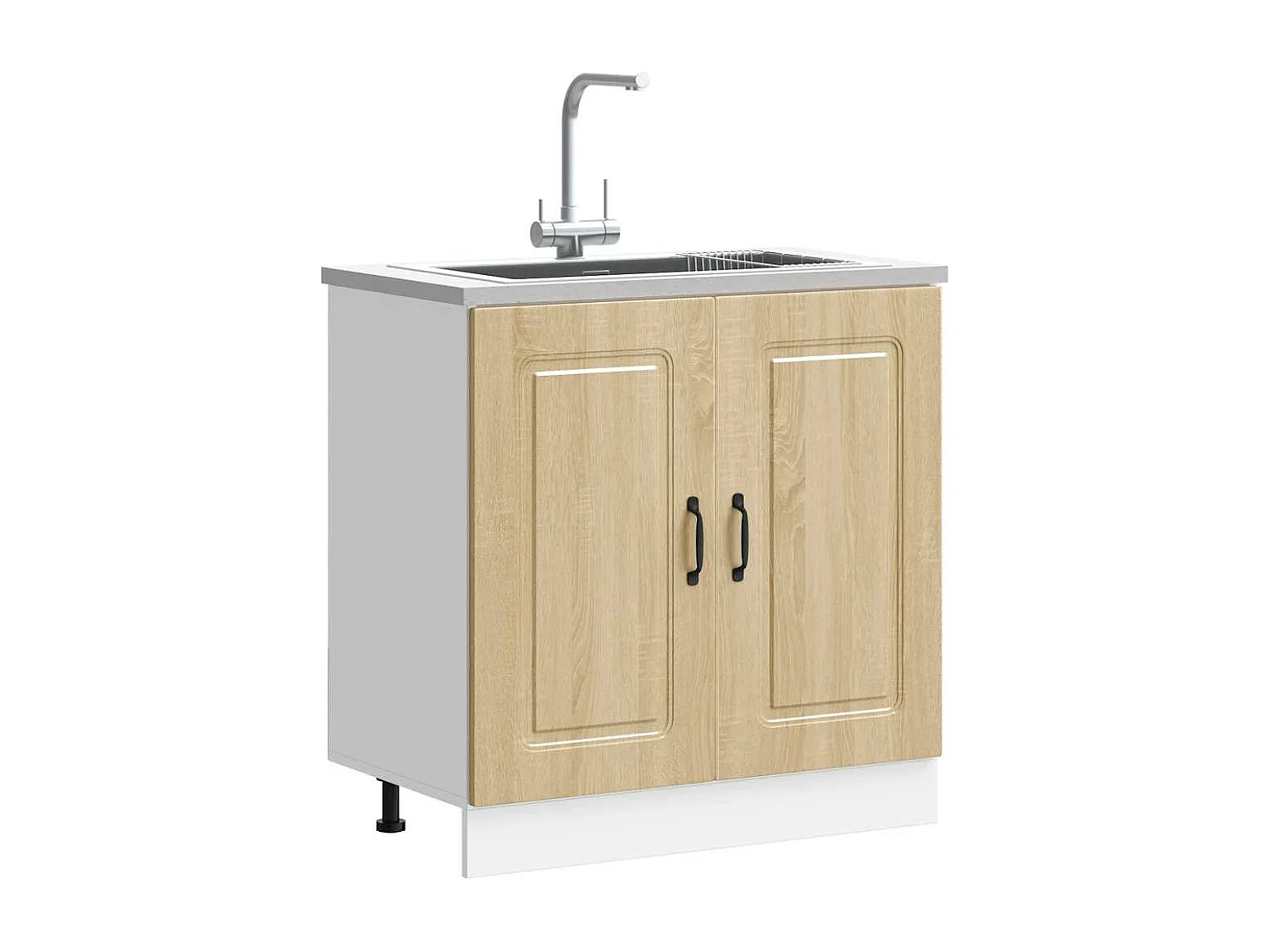 Meuble bas pour évier chêne sonoma bois ingénierie